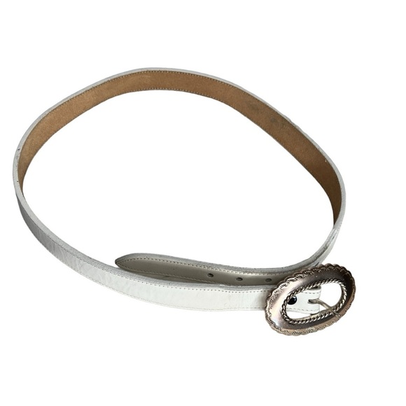 Justin Boots Accessories - Justin‎ White Leather Belt
